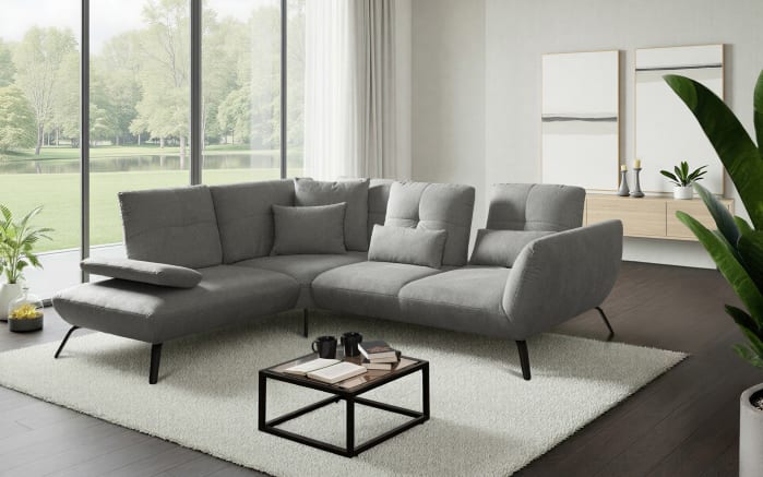 Ecksofa Dover Plus, grau, inkl. Schwenkrücken-04