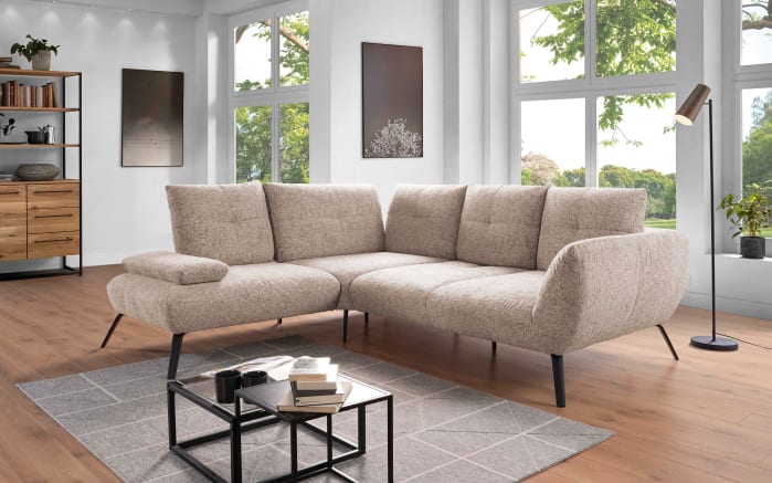 Ecksofa Dover Plus, braun, inkl. Armteilverstellung-02