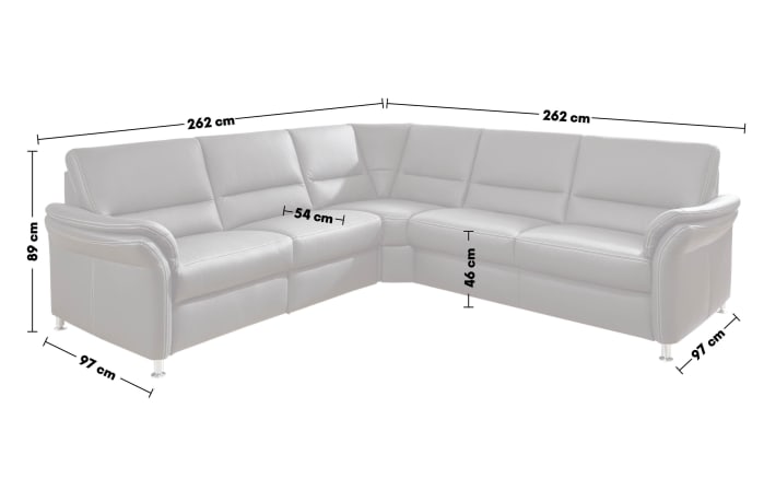 Leder Wohnlandschaft PN-EM16033, anthrazit-02