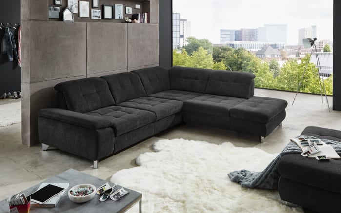 Wohnlandschaft MP-XP19044, anthrazit, Anstellhocker rechts-01
