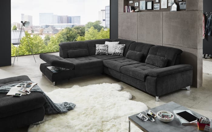 Wohnlandschaft MP-XP19044, anthrazit Anstellhocker links, inkl. Funktionen-04