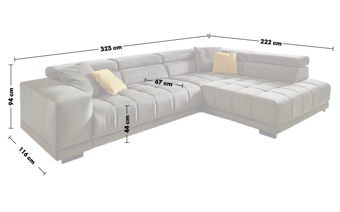 Wohnlandschaft MP-IN15053, olive, inkl. Funktionen online bei  