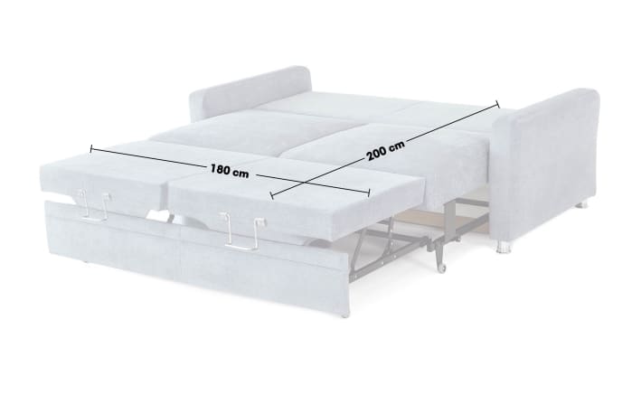 Schlafsofa MP-PD19021, ice, 2 x ca. 80 x 200 cm, mit Längsschläferfunktion, mit Doppelauszug-06