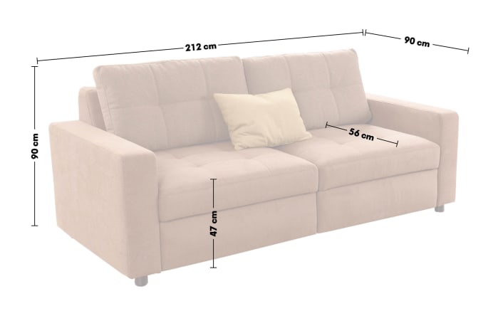 Schlafsofa Systemo 2072, kupfer, Liegefläche ca. 180 x 200 cm-05