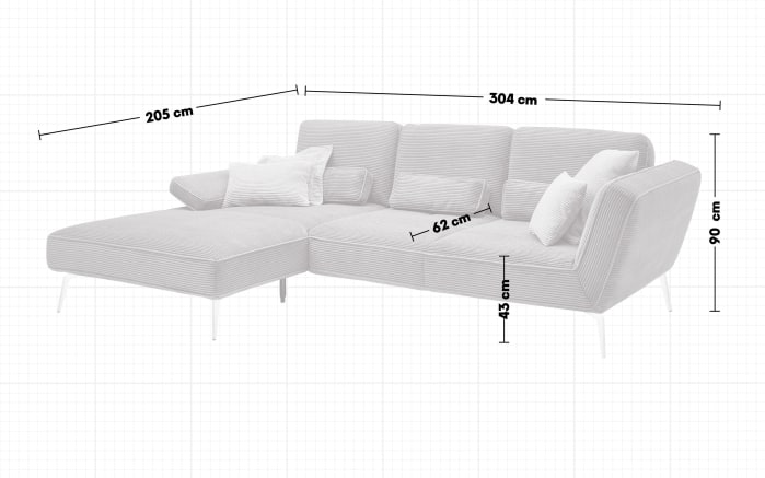 Wohnlandschaft SO 4500, grau, inkl. Funktionen-07