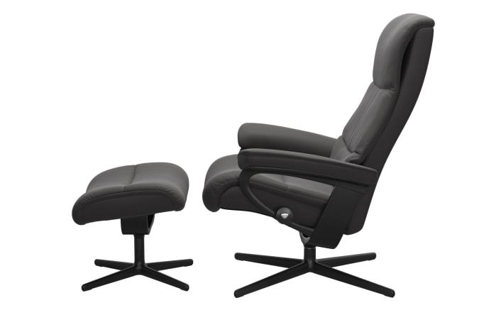 Leder Ruhesessel Stressless View, dunkelgrau/schwarz-04