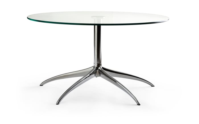 Tisch Urban, Klarglas, Stahl, 55 cm-01