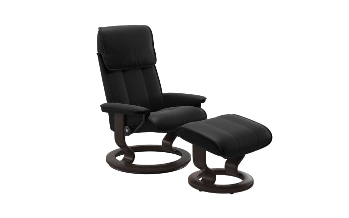 Ruhesessel Admiral M, schwarz, inkl. Hocker
