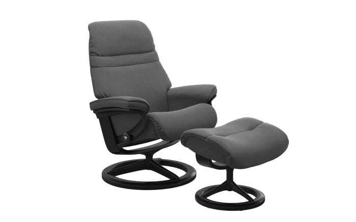 Ruhesessel Sunrise L, grau, inkl. Hocker