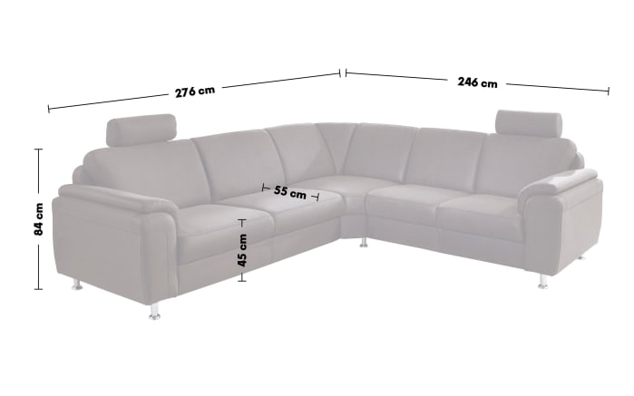 Wohnlandschaft Ocean-S, anthrazit, inkl. Querschläferfunktion-05