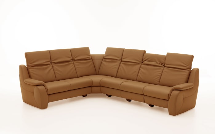 Leder Wohnlandschaft Palisa, honigfarbend, inkl. Funktionen-02