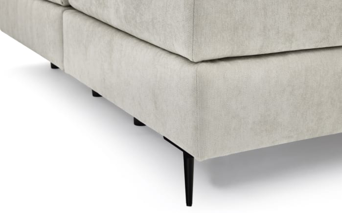 Boxspringbett Eforma, creme, 180 x 200 cm, Härtegrad 3/3-03
