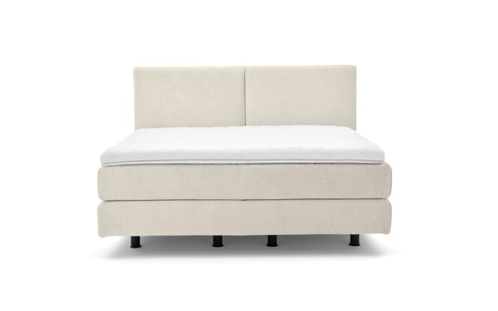 Boxspringbett Eforma, creme, 180 x 200 cm, Härtegrad 3/3-04