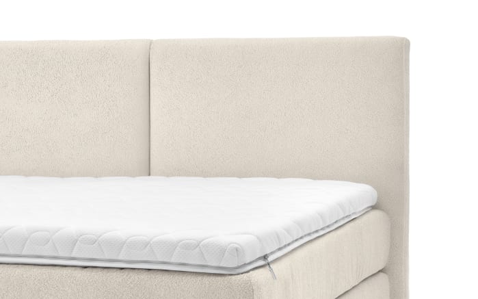 Boxspringbett Eforma, creme, 180 x 200 cm, Härtegrad 3/3-02