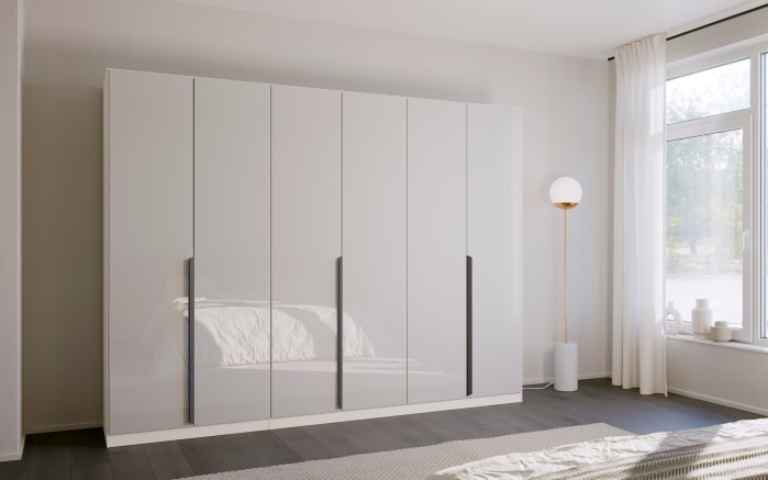 Drehtürenschrank Quadra, kristallweiß/alpinweiß, 271 x 229 cm-01