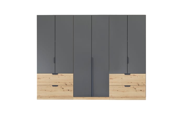 Drehtürenschrank Quadra Spin, Eiche Artisan-Nachbildung/graphit, 271 x 210 cm-02