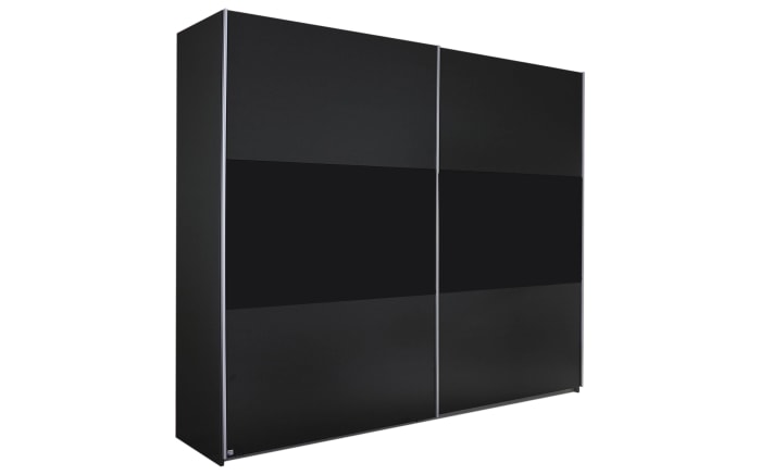 Schwebetürenschrank Loriga, schwarz/grau metallic, 175 x 210  cm-02