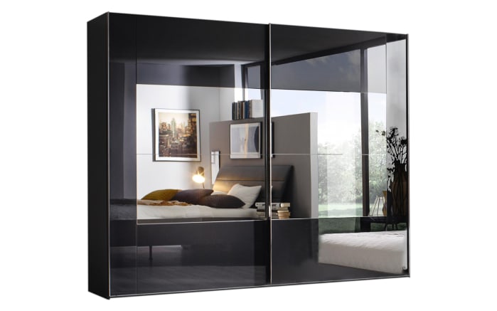 Schwebetürenschrank X-tend, graphit, 270 x 223 cm-01