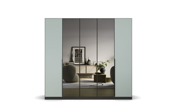 Drehtürenschrank Skyla, graumetallic/salbei, 226 x 210 cm-02