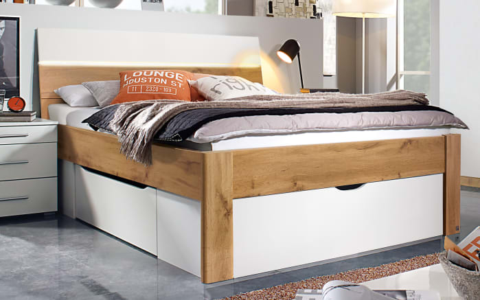 Bett Scala-Extra, Eiche-Artisan-Nachbildung, 180 x 200 cm-01