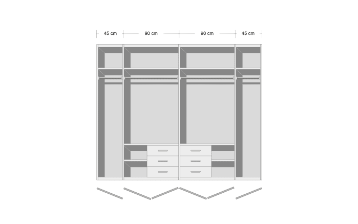 Falttürenschrank Wingwiew Premium, seidengrau, 271 x 210 cm, inkl. 2 Schubkasteneinsätze-02