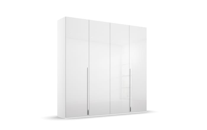 Drehtürenkleiderschrank Montclar, Hochglanz weiß, 200 x 223 cm, inkl. umfangreicher Zusatzausstattung-02
