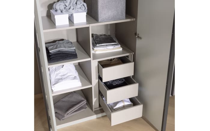 Drehtürenschrank Skat, graphit/Farbglas basalt, 251 223 cm-04