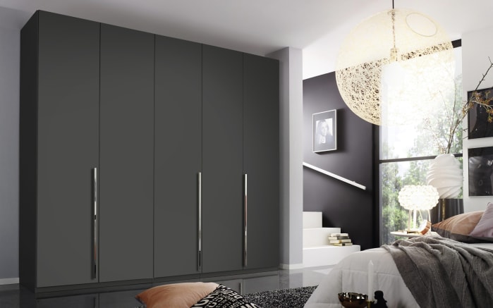Drehtürenkleiderschrank Montclar, graphit matt, 250 x 223 cm, inkl. umfangreicher Zusatzausstattung-01