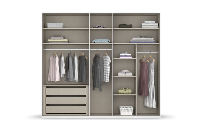 Drehtürenkleiderschrank Montclar, graphit matt, 250 x 223 cm, inkl. umfangreicher Zusatzausstattung-04