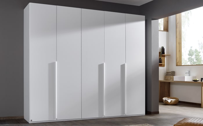 Drehtürenkleiderschrank Purisma, alpinweiß, 251 x 223 cm-01