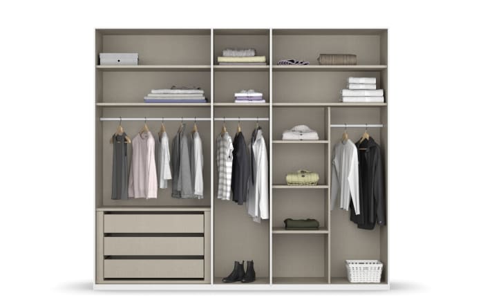 Drehtürenkleiderschrank Purisma, alpinweiß, 251 x 223 cm-05