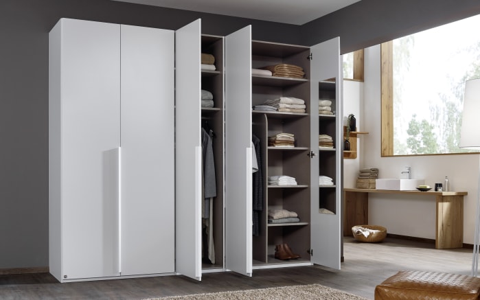 Drehtürenkleiderschrank Purisma, alpinweiß, 251 x 223 cm-04