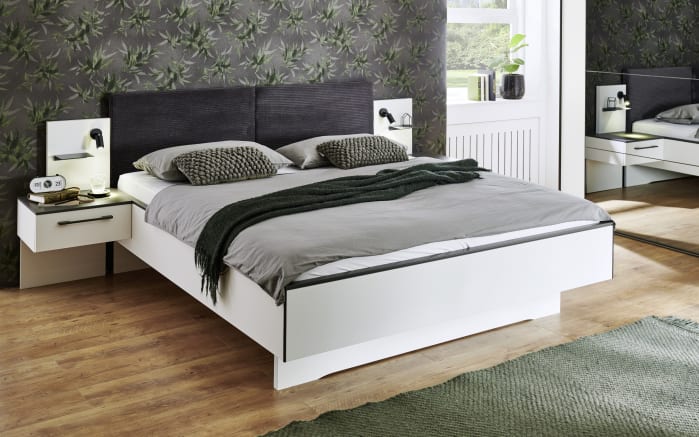 Schlafzimmer Madea, alpinweiß/graphit, 180 x 200 cm, Schrank 271 x 223 cm-03