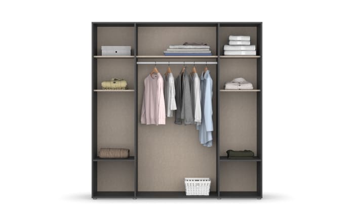 Drehtürenschrank Voyager, weiß, 187 x 194 cm, inkl. 4 Schubkästen-04