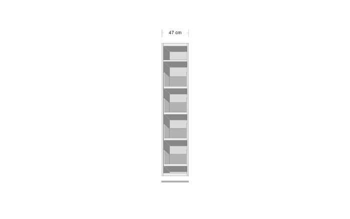 Apothekerschrank 3263 Allrounder, alpinweiß, 47 x 197 cm-04