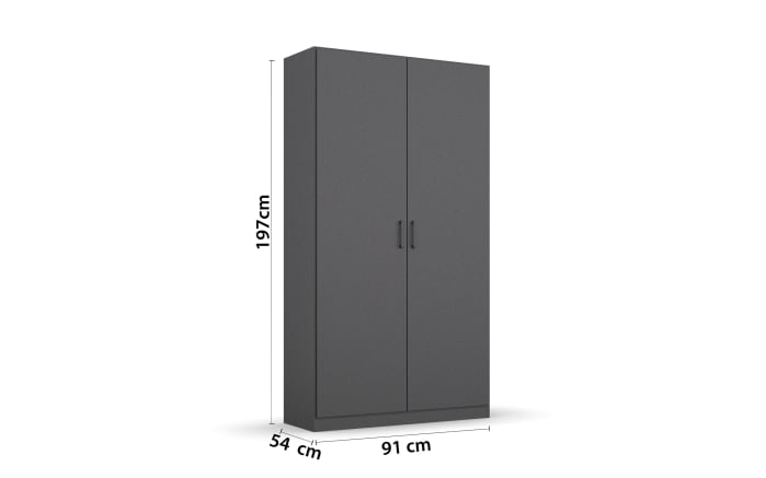 Drehtürenschrank 3730 Allrounder, 91 x 197 cm -03