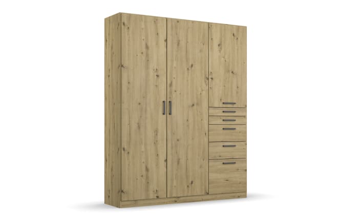 Drehtürenschrank 02L8 Allrounder, Eiche Artisan Nachbildung, 136 x 197 cm -01