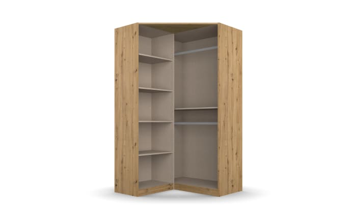 Drehtüren- Eckschrank 3252 Allrounder, Eiche Artisan Nachbildung, 117 x 197 cm -02