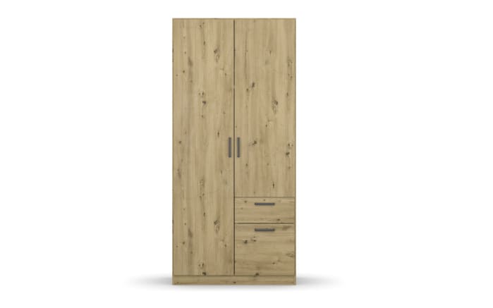 Drehtürenschrank 32Q1 Allrounder, Eiche Artisan Nachbildung, 91 x 197 cm -02