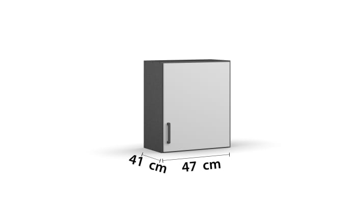 Hängeschrank Allrounder, grau metallic/alpinweiß, 1-türig, Anschlag rechts-03