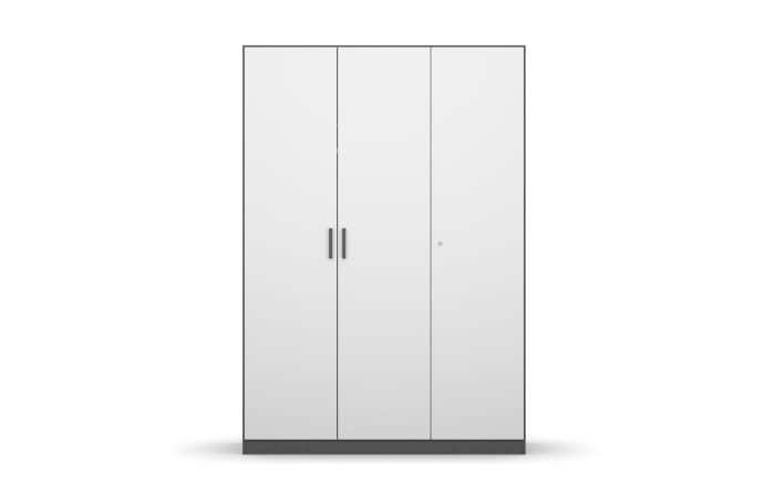 Drehtürenschrank Allrounder, grau metallic/alpinweiß, 3-türig, 1Tür abschließbar-02