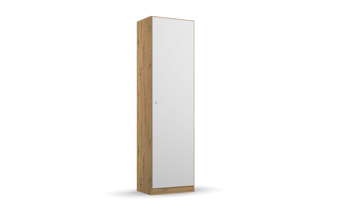 Drehtürenschrank Allrounder, Eiche Artisan Nachbildung/alpinweiß, 1-türig, 4 Böden-01