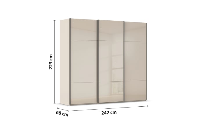 Schwebetürenschrank Contido, champagner, 242 x 223 cm-04