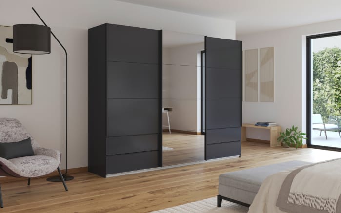 Schwebetürenschrank Elara, grau-01