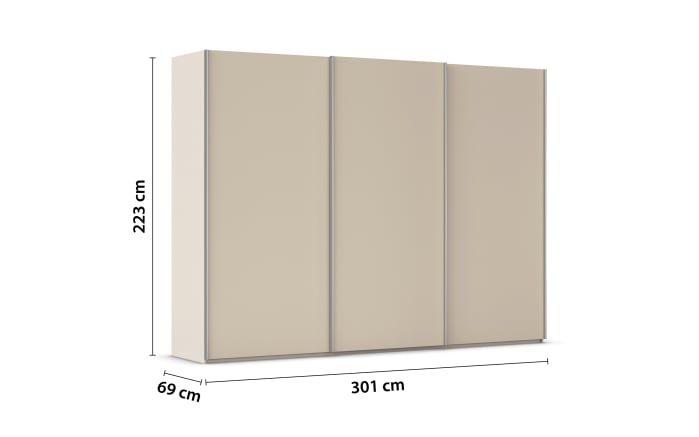 Schwebetürenschrank Taro, champagner-04