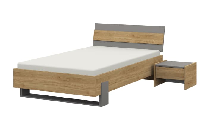 Bett clip, Eiche/grau, 120 x 200 cm-03
