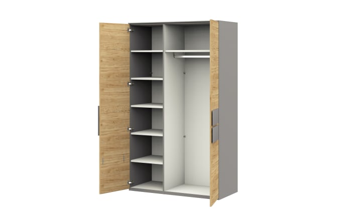 Kleiderschrank clip, Eiche/grau-02