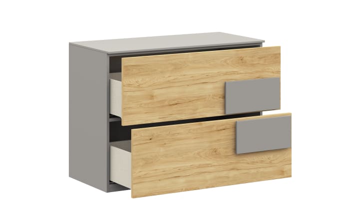 Kommode clip, Eiche/grau, inkl. Softclose Funktion-03