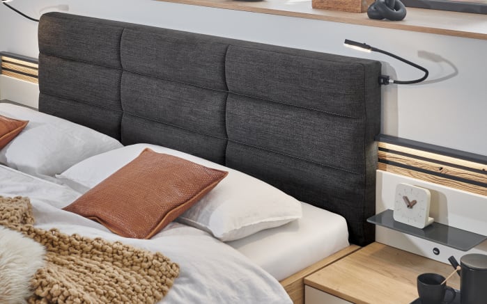 Schlafzimmer Cabrillo, sand/Balkeneiche furniert, 180 x 200 cm, Schrank 300 x 230 cm-02