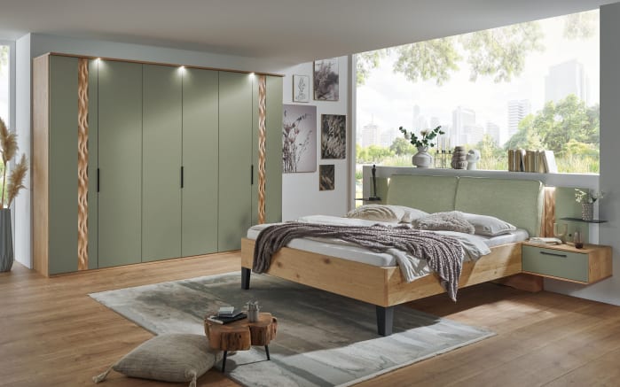 Schlafzimmer Callao, Balkeneiche-Nachbildung/grün-01
